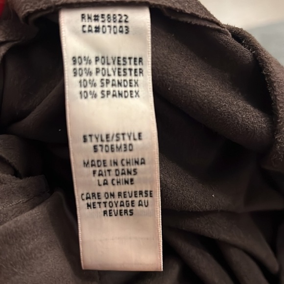 Max Studio Brown Western Cowgirl style Faux Suede Zipper Vest- Small - Picture 7 of 7